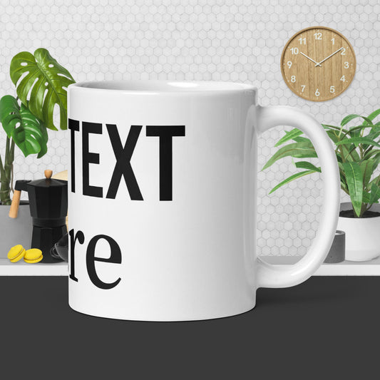 White glossy mug